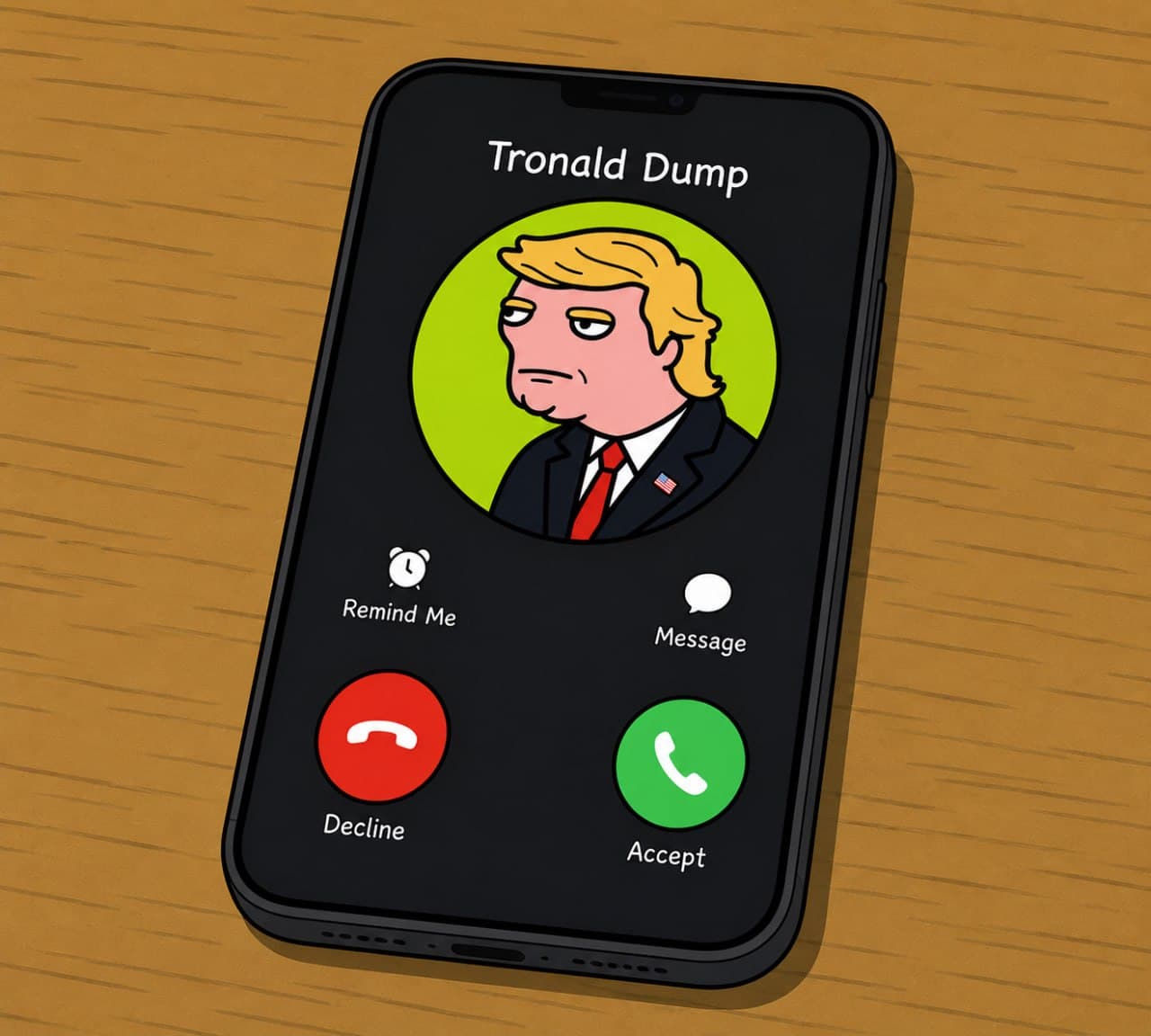 iPhone Tronald Dump incoming call